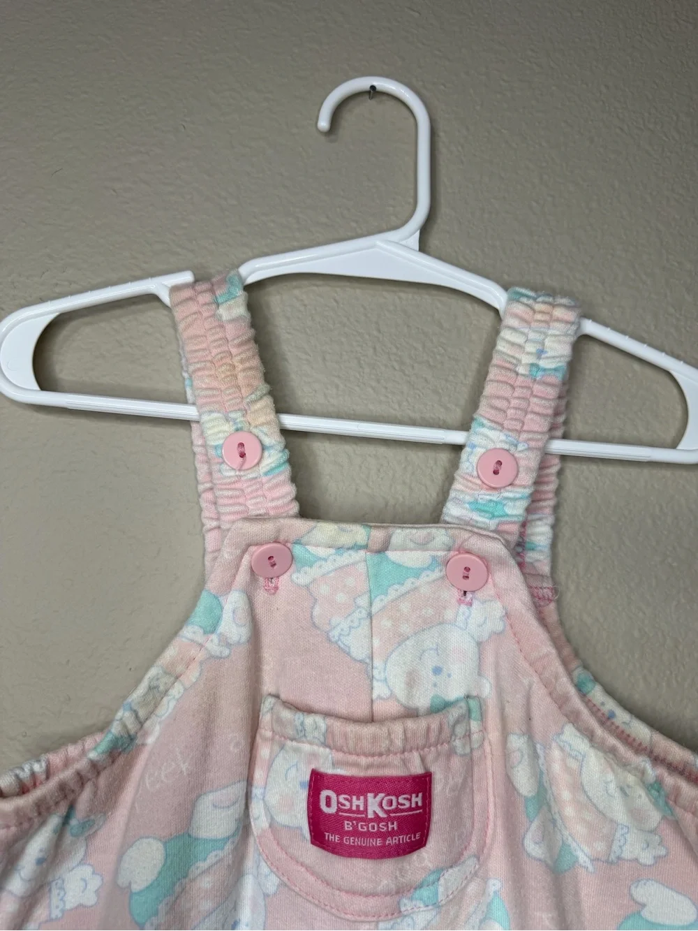 OshKosh B'gosh Pink Overalls with Bear Print